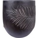 Home4You Palm 4 On Surface Flower Pot 22x22cm, Black (88047)