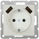 Siemens Delta I-System Socket Outlet with 2 USB 1-gang with Earth, White (5UB1970-0TW01)