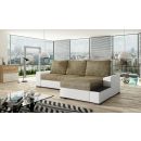 Eltap Black Berlin/Soft Corner Pull-Out Sofa 165x245x90cm, Beige (Ng06)