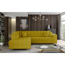 Eltap Pieretta Omega Corner Pull-Out Sofa 58x260x80cm, Yellow (Prt_11)