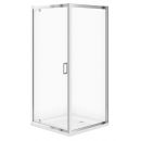 Cersanit Arteco Pivot 80x80cm Square Shower Enclosure with Tray TAKO Smooth White S601-133 (123DS601115)
