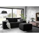 Раскладной диван Eltap 260x104x96 см универсальный угол, черный (SO-SILL-10VE)