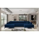 Eltap Vertizo Velvetmat Corner Pull-Out Sofa 170x350x93cm, Blue (CO-VER-UV-40VE)