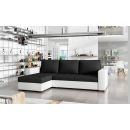 Eltap Newark Sawana/Soft Corner Pull-Out Sofa 57x237x90cm, Black (Na08)