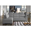 Eltap Loreto Solar Corner Pull-Out Sofa 60x260x102cm, Grey (Lor_81)