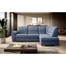 Eltap Siber Gojo Corner Pull-Out Sofa 186x270x93cm, Blue (CO-SIB-RT-40GO)