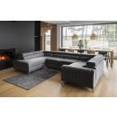 Угловой раскладной диван Eltap Louis Marte 202x347x92 см, черный (CO-LOU-LT-10MAR)