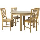 Home4You Chicago Dining Room Set Table + 4 Chairs Brown (K840083)
