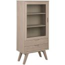 Home4You A-Line Display Cabinet, 36x72x145cm, Oak (AC74850)