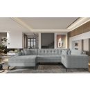 Eltap Montez Gojo Corner Pull-Out Sofa 180x340x93cm, Grey (CO-MON-LT-04GO)