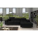 Eltap Ricardo Sawana Corner Pull-Out Sofa 60x280x90cm, Black (Ric_34)