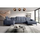 Eltap Neviro Poco Corner Sofa 201x350x77cm, Blue (CO-NEV-LT-40PO)