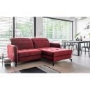 Eltap Lorelle Rivera Corner Pull-Out Sofa 160x225x105cm, Red (Lore_73)