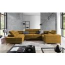 Eltap Thiago Monolith Corner Pull-Out Sofa 43x208x88cm, Yellow (Th_66)