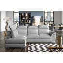 Eltap Loreto Grande Corner Pull-Out Sofa 60x260x102cm, Grey (Lor_74)