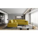 Eltap Lanvin Gojo Corner Pull-Out Sofa 210x260x93cm, Yellow (CO-LAN-LT-45GO)