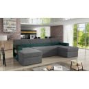 Eltap Markos MatVelvet/MatVelvet Corner Pull-Out Sofa 57x314x86cm, Grey (M12)