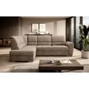 Eltap Siber Cloud Corner Pull-Out Sofa 186x270x93cm, Brown (CO-SIB-LT-20NU)