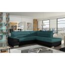 Eltap Verso Orinoco/Orinoco Corner Pull-Out Sofa 63x266x83cm, Blue (V03)