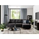 Eltap Roxi Savoy Corner Pull-Out Sofa 165x240x90cm, Grey (CO-ROX-U-06SAV)