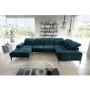 Eltap Neviro Cloud Corner Sofa 201x350x77cm, Blue (CO-NEV-RT-40NU)