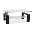 Signal Lisa Basic II Glass Coffee Table, 100x60x55cm, Black (LISABASIC2V)