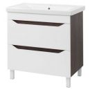 Sanservis Arbol 65 bathroom sink with cabinet Sava 65cm Wenge, Brown/White (48832)