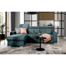 Eltap Fresia Monolith Corner Pull-Out Sofa 176x247x104cm, Blue (CO-FR-LT-76MO)