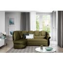 Eltap Lord Monolith Corner Pull-Out Sofa 180x243x105cm, Green (L_060)