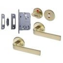 Valnes Door Lock Cylinder, Set, Brass (VAL2018SETMS)
