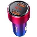 Baseus CCMLC20A-09 USB Car Charger 45W, Red