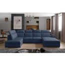 Eltap Evanell Omega Corner Pull-Out Sofa 216x336x102cm, Blue (Evl_30)