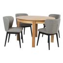 Home4You Chicago Dining Room Set, Table + 4 chairs, 160x120x75cm, Oak (K84008)