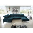 Eltap Neviro Cloud Corner Sofa 201x350x77cm, Blue (CO-NEV-LT-40NU)