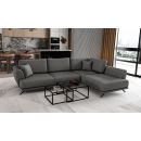 Eltap Larde Corner Pull-Out Sofa 191x276x90cm, Grey (CO-LAR-RT-06SO)