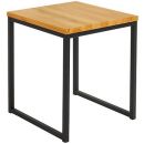 Black Red White Coffee Table, 50x50x50cm Light Brown (D05035-LAW/50-ANA)