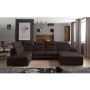 Eltap Evanell Dora Corner Pull-Out Sofa 216x336x102cm, Brown (Evl_58)