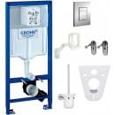 Grohe Rapid SL 38528001 Concealed Toilet Cistern Frame with Chrome Button (39000000)