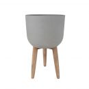 Home4You Flower Pot with Legs Sandstone D36xH62.5cm, Grey (72429)