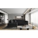 Eltap Lanvin Vero Corner Pull-Out Sofa 210x260x93cm, Black (CO-LAN-LT-10VER)