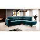 Eltap Cassara Lux Corner Pull-Out Sofa 237x277x100cm, Green (CO-CAS-RT-39LU)