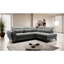 Eltap Noble Flores Corner Pull-Out Sofa 201x255x100cm, Grey (CO-NOB-RT-04FL)