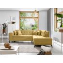 Eltap Lanvin Savoi Corner Pull-Out Sofa 210x260x93cm, Yellow (CO-LAN-RT-45SA)