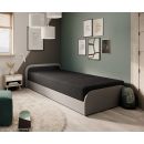Eltap Parys GR Single Bed 80x190cm, With Mattress, Black (BE-PA-LT-GR-04AL)