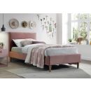 Гобеленовая кровать Signal Acoma Velvet одноместная 90x200 см, без матраса, розовая