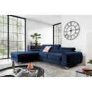 Eltap Grayson Loco Corner Pull-Out Sofa 205x275x98cm, Blue (CO-GRA-LT-40LO)