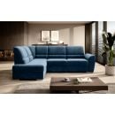 Eltap Siber Lux Corner Pull-Out Sofa 186x270x93cm, Blue (CO-SIB-LT-40LU)