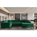 Eltap Montez Lukso Corner Pull-Out Sofa 180x340x93cm, Green (CO-MON-RT-35LU)