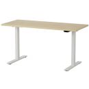 Martin Electric Height Adjustable Desk 140x60cm White/Maple (Open Package) (28-0700-01)(OTL)