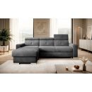 Eltap Fresia Loco Corner Pull-Out Sofa 176x247x104cm, Grey (CO-FR-LT-06LO)